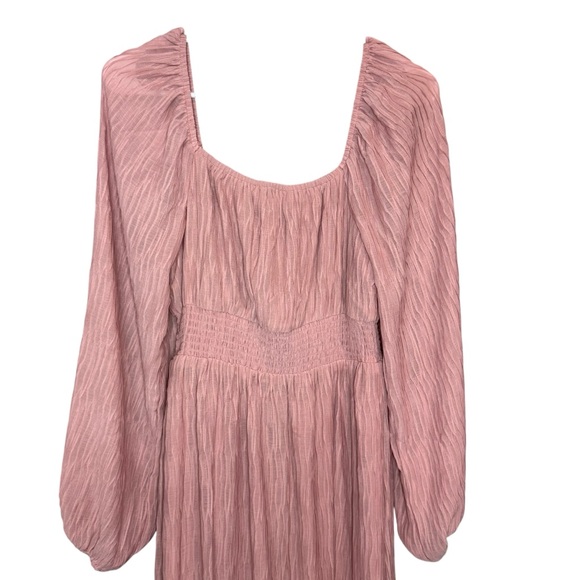 Baltic Born Dalton Pleated Midi Dress - Blush Size Medium - Picture 9 of 10